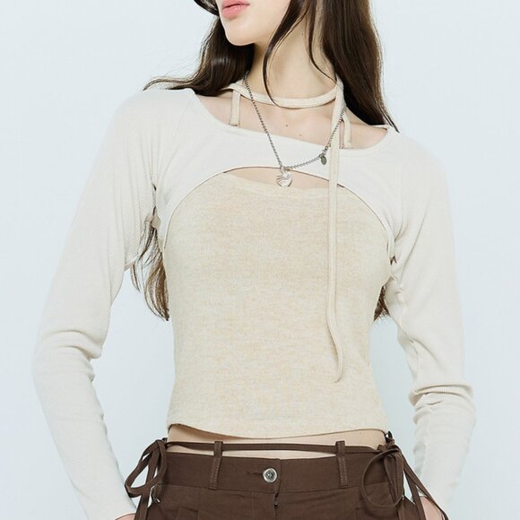 Layered Long Sleeve Sweater - Picture 1 of 3